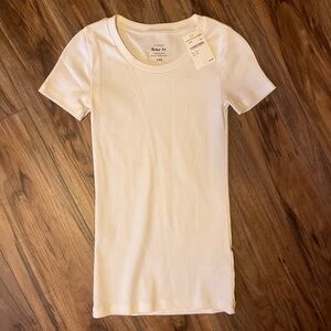 J. Crew Women's White Short Sleeve Crewneck Tee